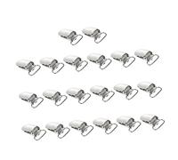 Uonlytech 20pezzi Clip Per Ciuccio Con Ganci Regolabili Fibbia Per Bretelle Accessori Per Bavaglini e Giocattoli Resistente e Protettiva