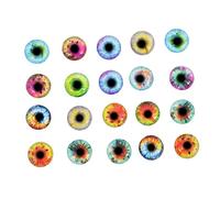 Uonlytech 20pezzi Toppa in Vetro Cabochon Per Occhi Toppa Rotonda Pietre Preziose in Vetro Gemme Toppe Per Gioielli in Decorativo
