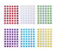 Uonlytech 24 fogli di adesivi olografici a forma di piccola stella per bambini, tabella dei comportamenti di ricompensa per la classe scolastica - Adesivi motivazionali per insegnanti, elementi