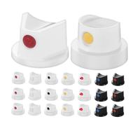 Uonlytech 26 Pezzi Spray Paint Caps in Plastic Nozzle Replacement Tips with Handtwist Control Fit for Graffiti Auto Repair And Home Maintenance