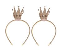 Uonlytech 2pezzi Corona Fascia per Capelli Glitter con Cuore per Feste di Compleanno Donna e Ragazze Accessori per Capelli per Halloween e Decorazioni Festive