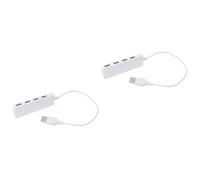 Uonlytech 2pezzi Hub Usb Porte Ultra Sottile Adattatore Multiporta Play Per Laptop e Pc Caricatore Bianco Per Ricarica Simultanea Di Dispositivi
