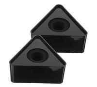 Uonlytech 2pezzi Portatile Cubo Mic Flag Stand Abs Materiali per Microfono da Tavolo Supporto per Scrivania Uso Versatile in Conferenze e Stazioni Tv