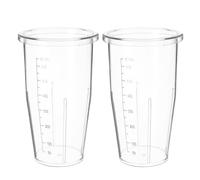 Uonlytech 2pezzi Tazze di Ricambio per Frullatore in Plastica Trasparente con Scala Graduata Compatibili con Vari Modelli per Miscelare Frullare e Preparare Smoothies e Succhi