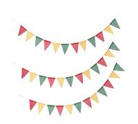 Uonlytech 3 pezzi Bandierine Triangolari in Tessuto di Juta Colorate da Striscione Riutilizzabile per Decorazioni Matrimonio Shower Cameretta e Festa in Giardino