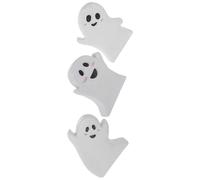Uonlytech 3 Pezzi Decorazione da Tavolo Centrotavola Compatto per Halloween in Legno Bianco a Forma di Fantasma per Decorare Ogni Ambiente Festivo