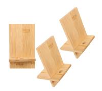 Uonlytech 3 pezzi Supporto Cellulare Legno per Scrivania e Cucina Porta Telefono e Tablet in Stile Giapponese con Inclinazione Ergonomica Organizer da Tavolo Resistente e Versatile