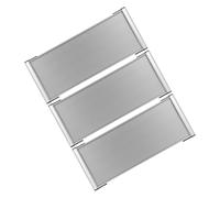 Uonlytech 3 Pezzi Targhette per Porte Ufficio in Alluminio Bifacciali da Porta Nome Vuote Resistenti per Pareti e Porte Segnaletica Ufficio Personalizzabile ed Elegante