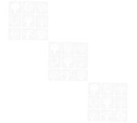 Uonlytech 3 Set Modello di Pittura Disegno per Arredamento Modelli di Pittura Stencil Stampino Dell'albero Stampino Albero della Vita L'animale Domestico Bianca 9 Pezzi*3