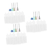 Uonlytech 3 Set Set di Flaconi Erogatori Bottiglie Bottiglia di Punta Riutilizzabile Bottiglia Dell'ago Portatile Sottile Banda Flaconi con Punta di Precisione Plastica
