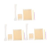 Uonlytech 3 Set Set di Strumenti Intrecciati Mano Tessitura di Loop Tessere Manuale Artigianato Piatto Artigianale per Tessitura Lavorare a Maglia Principiante ASSE Mestiere di Legno