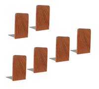 Uonlytech 3 Set Stand Del Libro in Legno Ufficio Organizzatore Di Librerie Desktop Scaffale Organizer Da Scrivania Piccolo Piccola Libreria In Piedi Lega Di Alluminio Marrone 2 Pezzi*3