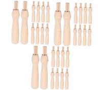Uonlytech 3 Set Strumento per Manici in Legno per Aghi da Infeltrimento Strumenti Ad Ago per Infeltrire Manici per Infeltrimento Manici per Lavori di Infeltrimento di Legno 15 Pezzi * 3
