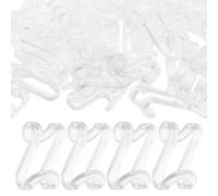 Uonlytech 30 Ganci di Collegamento per Grucce in Plastica Trasparente, Connettori Salvaspazio a Cascata per Armadi, Ufficio e Casa, Set da 30 Pezzi per Organizzazione Verticale