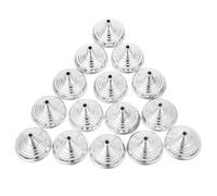 Uonlytech 30 Pezzi Mini Supporto per Bandiera da Scrivania in Plastica Argento, Facile da Usare e Stabile, per Decorazioni Festa e Ufficio