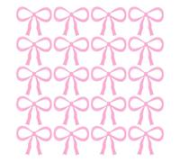 Uonlytech 30 Pezzi Segnabicchieri in Acrilico Rosa a Fiocco | Clip senza Adesivi Sul Bordo o Stelo, Traccia le Bevande Ordine, per Festa Nuziale e Brindisi