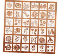 Uonlytech 36pezzi Stencil per Pittura con Fiori Piante Uccelli e Api Modelli Riutilizzabili per Disegno e Artigianato su Legno Carta e Pareti Facile da Pulire per Decorazioni Te