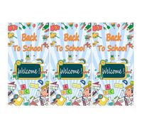Uonlytech 3pezzi Banner Decorativo Back to School Per Foto Scolastiche Sfondo Per Decorazioni Di Classe Materiale Resistente Per Feste Di Ritorno Scuola