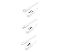 Uonlytech 3pezzi Caricatore Usb Multiplo Hub Multi-port Da Estensione Versatile Per Desktop e Notebook Design Compatto e Portatile Per Caricamento Offline e Utilizzo Quotidiano Bianco