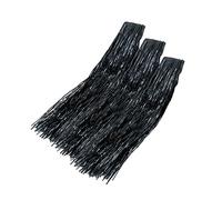 Uonlytech 3pezzi Frangia Decorativa Nera Per Feste Per Matrimonio e Compleanni Sfondo Fotografico Elegante Per Decorazioni Da Tavolo e Eventi Speciali