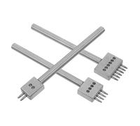 Uonlytech 3pezzi Perforatrice in Metallo per Artigianato Strumento per Punzonatura per Cuciture Manuali Utensili Pervorazione della Pelle Utensili per Kit per Artigianato della