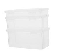 Uonlytech 3pezzi Scatole Trasparenti Per Con Sicuro Contenitori Stoccaggio Capacità Per Materiale Scolastico Ufficio e Da Te