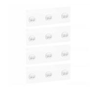 Uonlytech 4 Ganci Adesivi da Parete Trasparenti per Mensole da Doccia Organizer per Doccia Strisce Adesive Resistenti in PE per Superfici Lisce come Vetro e Piastrelle Soluzione