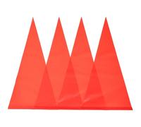 Uonlytech 4 Pezzi Bandiere per Biciclette Riflettenti in Pvc 21x42x42 Cm Asta 6 Mm, Bandiere di Sicurezza Triangolari Resistenti All’usura, Accessori Ciclismo e Anziani per Protezione