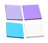 Uonlytech 4 Pezzi Blocco Note Blu Colorato Cancelleria Colorato A Tavolozza Colori Memo Note Carta Adesivi Note Autoadesive