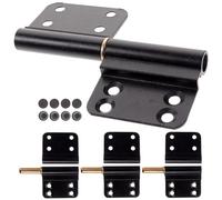 Uonlytech 4 pezzi Cerniere per Porte Interne Nero in Lega di Alluminio Regolabili e Resistenti per Porte da Bagno Camera e Mobili Cardini Pesanti per Apertura Versatile