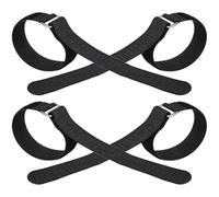 Uonlytech 4 pezzi Cinghie Ramponcini Scarpe Antiscivolo Regolabili per Trekking e Arrampicata Fasce Elastice Nylon Resistente per Scarpe da Neve e Ghiaccio