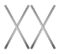 Uonlytech 4 Pezzi Lame di Ricambio Seghettate per Tagliapane a Forma Curva da 27 CM Lama Doppia Faccia in Metallo Resistente alla Corrosione per Affettatrici da Panetteria e Uso