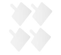 Uonlytech 4 Pezzi Lavagna Bianca Portatile Cancellabile a Mano, Answer Board, Plastico, Bianco, 9,6x8 Pollici, Doppia Faccia, per Sessioni di Matematica e Inglese, Studenti Giovani e Grandi
