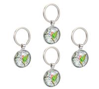 Uonlytech 4 pezzi Portachiavi Colibrì in Lega di Zinco Design Creativo e Raffinato Piccolo e Resistente come Ciondolo Bomboniera per Chiavi Auto e Casa