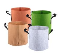 Uonlytech 4 Pezzi Sacco per Coltivazione Piante da 3 Galloni Non Tessuto | Lavabile e Riutilizzabile, Uso Interno e Fai, e Fiori, Contenitore Robusto da Giardino