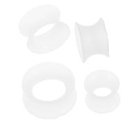 Uonlytech 4 pezzi Tappi per Orecchie Tunnel in Silicone Flessibile Luminescente per Dilatazione del Padiglione Auricolare Unisex con Effetto Glow in The Dark Comfort Sicuro e Design Unico