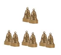 Uonlytech 4 Set Ciondoli Appesi A Campana Mano Decorazione Campanelli Eolici Mestiere Sospeso Arredamento Casa Piccola Campana di Metallo Crafting Accessorio Lega di Zinco caffè 6 Pezzi*4
