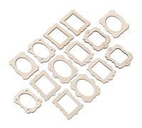 Uonlytech 40 Pezzi Cornici in Legno Fai da Te Design Cava Non Finito, Accessori Artigianali Decorazioni Murali per Foto Personalizzate, Materiale Grezzo per Lavoretti Handmade Stile Casuale