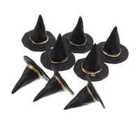 Uonlytech 40 Pezzi Miniature Witch Hats in Plastic Lightweight Mini Caps for Dollhouse Decor Halloween Party Crafts for Elves And Gnomes DIY