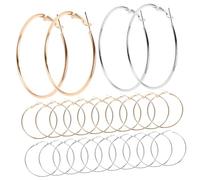 Uonlytech 40pezzi Orecchini Cerchio Rotondi Spessi Orecchini Geometrici Pendenti Cerniera Scintillanti da Donna in Stile Vintage Mezzo Cerchio Larghi per Outfit Casual Festa