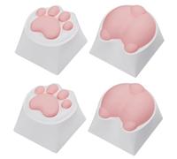 Uonlytech 4pezzi Keycap Forma Di Zampa Di Gatto Per Tastiere Meccaniche Copritasti e Facile Installazione e Design Carino Accessorio Per Gamer e Amanti Dei Gatti