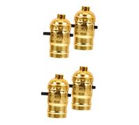 Uonlytech 4pezzi Portalampada Vintage Con Interruttore Lamp Socket Da Facile Da Installare e Compatibile Con Lampadine Led Per Ristrutturare e Creare Fanalini Fatti Mano