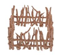 Uonlytech 4pezzi Recinzione Simulata per Fattoria Recinti Realistici Picchetti Pannelli per Percorsi Accessori per Mini Giardini e Decorazioni Didattiche