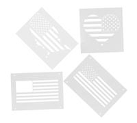 Uonlytech 4pezzi Stencil per Pittura Murale Motivo Stencil per Dipingere sui Muri da Parete in Antiaderente per Decorazione Feste e Progetti Artigianali