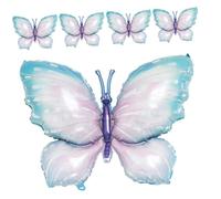 Uonlytech 5 Palloncini Farfalla in Pellicola di Alluminio, Decorazioni Gonfiabili per Feste e Compleanni, Set Creativo per Addobbi Fotografici e Ambienti All’aperto