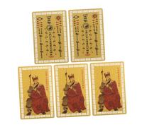 Uonlytech 5 Pezzi Carte Amuleto Taisui Cinese in Metallo Portafortuna Feng Shui Simbolo Auspicioso per Protezione e Fortuna Anno del Serpente Leggere e Portatili per Pratiche Feng Shui