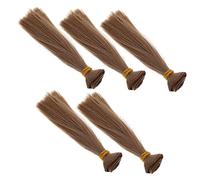 Uonlytech 5 Pezzi di della Parrucca delle Bambole Parrucca Bambola per Fai da Te Parrucca Rosa Materiale Piccole Parrucche per Bambole Parrucca da Bambola Pp