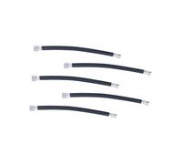 Uonlytech 5 Pezzi Prolunga per Pompa Bicicletta Compatibile con Valvola Americana, Materiale in Gomma e Lega, Facile da Installare, Pressione Fino a 150 Psi, per Gonfiaggio di Ruote e
