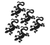 Uonlytech 5 Pezzi Toppe Delicate Del Cappotto Cucire Le Toppe Applique Toppa Gecko Patch Cucite Cerotti Montato Piccolo Geco Appiccicoso Rettile Lucertola Black Tessuto