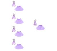 Uonlytech 5 Set Costume Gonna Tutu da Fata per Bambine, Lavanda, Poliestere